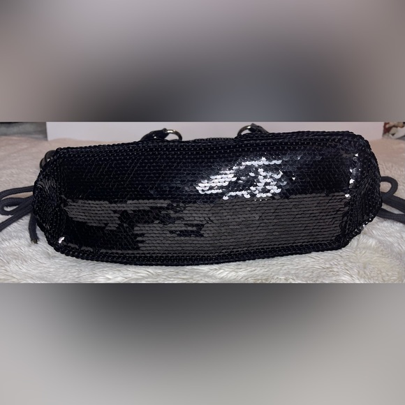 COACH Rare BLACK Sequin POPPY SPOTLIGHT Tote Shoulder Handbag #13821 - Picture 10 of 16